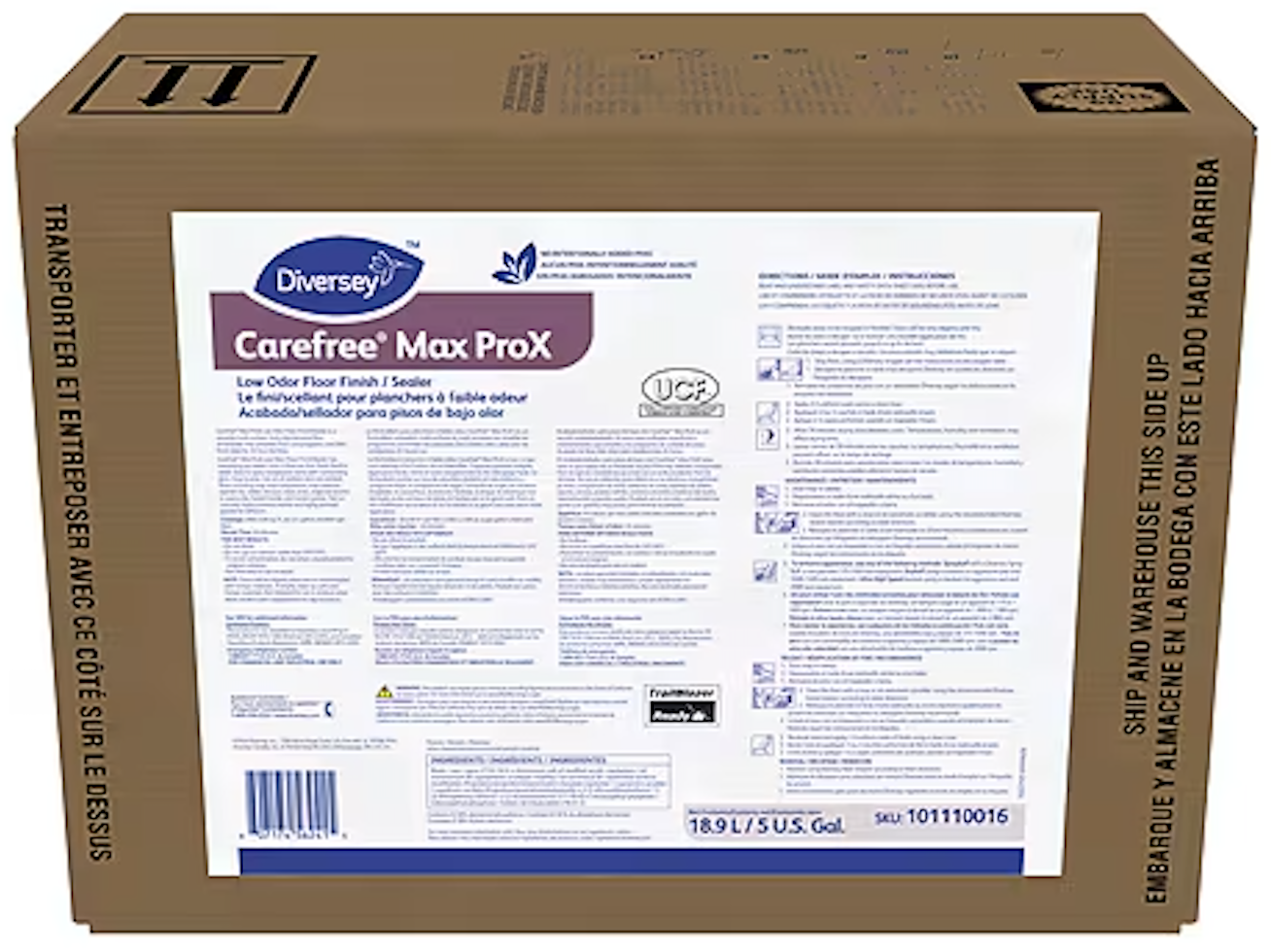 FINISH, NEW DIVERSEY CAREFREE MAX, PROX, HIGH GLOSS, 5 GALLON BIB MAIN